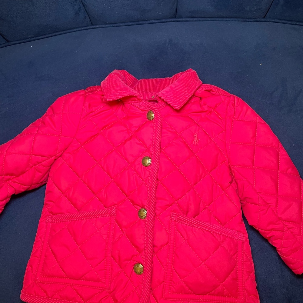 Polo by Ralph Lauren Bright Pink Quilted Puffer Jacket